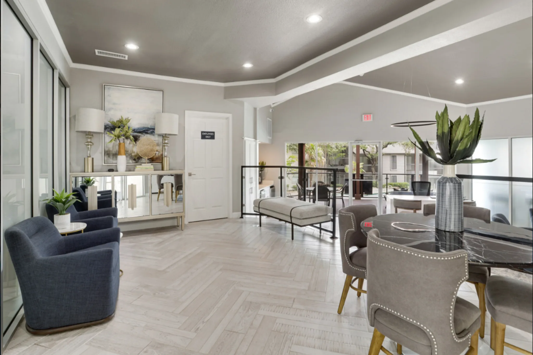 Renovated clubhouse interior at The Marion, Dallas, TX